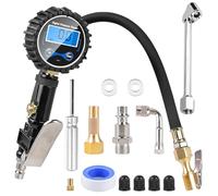 Gonfleur de pneu, manomètre numérique 200 PSI, gonfleur de pneu calibré, jauge de pression des pneus, testeur de pression des pneus haute précision pour voiture/moto/vélo