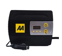 Gonfleur de pneu numérique AA 12V AA5502 - Pour voitures autres véhicules gonflables vélos - Affiche PSI BAR KPA 0-120 PSI - Comprend des adaptateurs, noir
