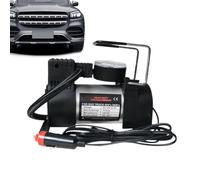 Gonfleur de pneu portable | 12 V alimenté par un manomètre | Compresseur d'air portable pour pneus de voiture | pour voiture, vélo, piscine, bouée, bouée, ballons gonflables