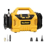 Gonfleur de pneu portable compatible avec batterie DeWalt 20 V | Compresseur d'air sans fil haute pression 160 psi, jauge numérique, arrêt automatique, lumière LED pour voiture, vélo