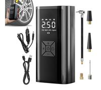 Gonfleur de pneu portable - Équipement pour pression des pneus de véhicule - Gonfleur de pneu de voiture sans fil - Pour voitures, camping-cars, vélos, motos, maison, voyages, camping