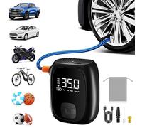 Gonfleur de pneu portable - Gonflage rapide, arrêt automatique et affichage LED | Pompe à air haute puissance pour pneus de voiture, moto et vélo, rechargeable par USB et design compact