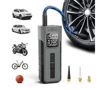 Gonfleur de pneu portable - Gonfleur de pneu - Pompe à vélo sans fil - Gonflage rapide en 1 minute - Avec manomètre numérique - Lumière LED - Pompe à air électrique de 150 PSI pour pneus de voiture