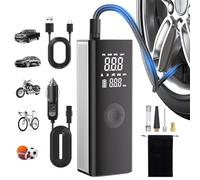 Gonfleur de pneu portable - Pompe à air sans fil 180 PSI pour pneus de voiture avec batterie de 20 000 mAh et manomètre numérique - Pompe à air intelligente rapide 5 fois pour voiture, moto, vélo