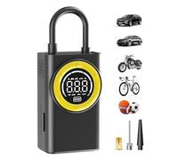 Gonfleur de pneu portable - Pompe à air sans fil de 150 PSI pour pneus de voiture avec manomètre numérique et lumière LED - Gonfleur de pneu portable 5 fois plus rapide pour voiture, moto, vélo