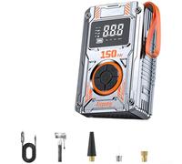Gonfleur de pneu portable, sans fil et filaire double mode avec batterie de 4000 mAh, gonflage 20 l/min, arrêt automatique, lumière LED pour voiture, vélo, moto