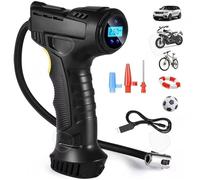 Gonfleur de pneu sans fil 120W PASSIONOVA mini compresseur d’air portable avec écran numérique LED intégrée et charge USB pneu noir