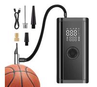 Gonfleur de pneu sans fil - Pompe à air portable 150 PSI avec arrêt | Compresseur rechargeable 55 W avec lumière SOS et adaptateurs multi-valves pour voitures, motos, vélos, balles