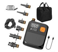 Gonfleur de pneu sans fil, pompe à vélo électrique portable rechargeable avec affichage numérique, débit d'air de 100 l/min pour kayaks, voiture, vélo et moto avec sac