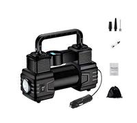 Gonfleur de pneus, compresseur d'air portable, gonfleur de pneu sans fil 12 V 150 PSI avec manomètre numérique, gonfleur de pneu intelligent préréglé avec lumière LED pour voitures, vélos, motos et