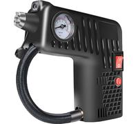 Gonfleur de pneus DC 12V Pompe à compresseur électrique portable Outil d'urgence pour la voiture, la moto et le vélo Noir
