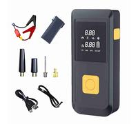 Gonfleur de pneus de voiture Portable multifonctionnel, chargeur de téléphone, batterie de voiture, démarreur de saut d'urgence avec lumière LED