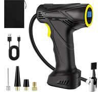 Gonfleur De Pneus De Voiture Sans Fil, 12 V 150 Psi Gonfleur Électrique, Gonfleur De Pneus À Arrêt Automatique Avec Lumières Led Et 4 Buses Pour Voitures, Motos Et Vélos, Ballons