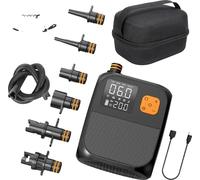 Gonfleur de pneus électrique portable, fonctionnement sans fil, interface à écran tactile, noir