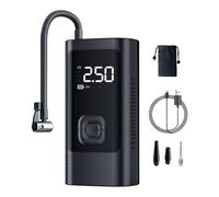 Gonfleur de pneus portable, compresseur d'air compact, pompes à pneus de 3 à 150 psi, gonfleur sans fil avec lumière LED, idéal pour moto, voiture, vélo, ballon 15,5 x 7,6 x 5,7 cm