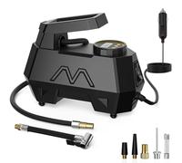 Gonfleur de pneus portable, compresseur d'air, pompe à air pour pneus de voiture, pompe automatique 12 V CC avec manomètre numérique, lampe LED d'urgence - Accessoires auto pour voitures, motos