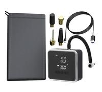 Gonfleur De Pneus Portable Compresseur D'Air, Pompe Sans Fil Pour Voiture, Affichage D'Écran En Temps Réel Avec Moteur Silencieux Et Design Rechargeable Pour Voyage Et Utilisation Routière Moto Auto C