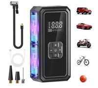Gonfleur de Pneus | Rechargeable avec Manomètre Numérique,Compresseur d'Air Portable pour Pneus de Voiture - Pour Vélos Ballons Jouets Gonflables SUV Berline Camping Extérieur Maison Garage