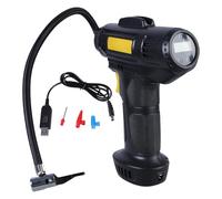 Gonfleur de pneus sans fil/filaire avec lumière LED pour boules de moto Pompe à air électrique numérique portable