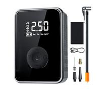 Gonfleur de roue véhicule - Compresseur numérique sans fil, pompe à pression rechargeable, fonction d'éclairage sécurité, système d'arrêt automatique | Accessoire voyage pratique pour voiture, vélo, c