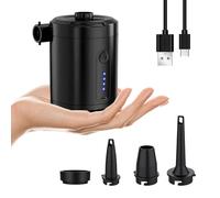 Gonfleur Electrique,6000mAh Gonfleur Matelas Gonflable Rechargeable,Mini Pompe à air Electrique avec 4 Buses Chargement USB