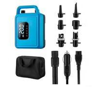 Gonfleur électrique portable 20PSI haute pression pour tente, 600 l/min, gonflage rapide avec lumière LED et affichage numérique pour camping en plein air