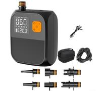 Gonfleur électrique rechargeable 6000 mAh à écran tactile 25 PSI double étape avec lumière LED paramètres de pression précis pour kayaks, canots pneumatiques, planches de surf et activités de plein