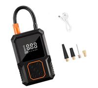Gonfleur électrique rechargeable avec fonctions d ' éclairage | Affichage numérique de la pression à l ', tuyau d ' air flexible connecté en haut, alimentation sans fil