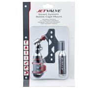 Gonfleur jetvalve avec support fixation porte bidon - livré avec 2 cartouches sur carte Weldtite 16g Argenté TU