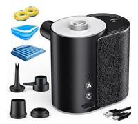 Gonfleur Matelas Gonflable,dovecina Gonfleur Electrique,2 en 1 6000mAh Batterie Rechargeable, Pompe Electrique avec 4 Buses d'air,2 Vitesses Gonflage,pour Bateau Gonflable/Matelas Pneumatique