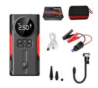 Gonfleur Pneus Portable Compresseur Air avec Contrôle Numérique Pression & Lampe LED Urgence Mini Pompe Électrique pour Voiture Vélo Moto Équipement Sportif(J23/Clip Intelligent/Sac)