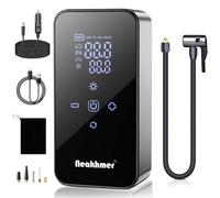 Gonfleur Pneus Voiture Compresseur Air: 150 PSI Mini Compresseur à Air Portatif Avec Batterie de 6000 mAh - Pompe a Velo Electrique 12 V avec Manomètre de Pression des Pneus Pour Voiture, Moto et Pneu