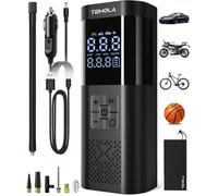 Gonfleur pneus voiture sans fil 150PSI, mini compresseur portable avec batterie rechargeable. COMPRESSEUR AUTO