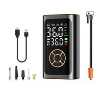 Gonfleur Pneus Voiture sans Fil - Compresseur à Air Portatif 150 PSI avec Arrêt Automatique & Lumière LED, Pompe à Vélo Électrique pour Voiture, Moto, Vélo, Ballon, 15.00 × 9.20 × 9.20 CM