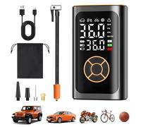 Gonfleur Pneus Voiture sans Fil - Compresseur à Air Portatif 150 PSI avec Arrêt Automatique & Lumière LED, Pompe à Vélo Électrique pour Voiture, Moto, Vélo, Ballon, 15.00 × 9.20 × 9.20 CM
