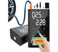 Gonfleur Pneus Voiture sans Fil, compresseur à air portatif, Pompe a Velo Electrique,150PSI 12V DC 12000mAh, Portable avec Lumière LED, Compresseur de Voiture pour Vélo, Moto, Vcooter, Balles