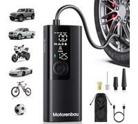 Gonfleur Pneus Voiture Sans Fil, Compresseur à Air Portatif, Pompe Électrique avec Manomètre Numérique, 150 PSI, Gonflage 3X Plus Rapide, Arrêt Automatique, pour Voiture, Moto, Vélo et Ballons
