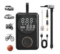 Gonfleur Pneus Voiture sans Fil Portable avec éCran Digital, 150 Psi, Lampe LED, Charge Rapide USB-C (Power Bank) pour Pneus De VéLo, Moto, Voiture Et Ballons