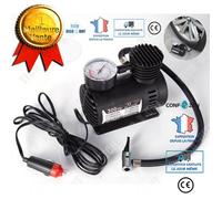 Gonfleur Pneus Voiture Vélo Allume Cigare Accessoire Compresseur D'air Portatif Affichage Manomètre Electrique Haute Pression Noir