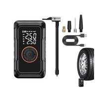 Gonfleur portatif pour pneus de voiture, compresseur d'air électrique sans fil avec manomètre | Pompe et gonfleur portable pour ballons, pour moto, SUV, camion, caravane, remorque, VTT, scooter, pall