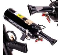 Gonfleur professionnel pour pneus, booster 12 l, gonfleur de pneu, airbooster, canon à air, aide au remplissage, canon à air avec manomètre à glicerine pour service et atelier automobile, type Bazooka