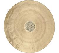 Gong à vent de 40,6 cm avec batteur, fleur de vie - pour thérapie de guérison sonore, méditation et yoga - Alliage de bronze