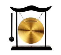 Gong à vent Feng Shui en laiton - Gong de table chinois - Pour pendaison de crémaillère - Décoration d'intérieur - Cadeau de décoration mystérieuse