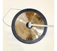 Gong chinois en cuivre authentique avec maillet et cordon - Instrument de percussion de 24,4 cm pour batterie et thérapie sonore, parfait pour les musiciens et les amateurs de bien-être