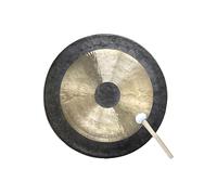 Gong chinois traditionnel en bronze, instrument de percussion en laiton, gongs à vent chinois for thérapie sonore, méditation et yoga, or - 40 cm(40cm)