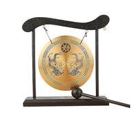 Gong de bureau - Cloche Zen Chinoise avec Support et Maillet, Dragon Taiji Art Rétro Carillon | Méditation Bureau Gong Bell pour la Maison Bureau Décor Salon Harmonie Relaxation Spirituelle Affichage