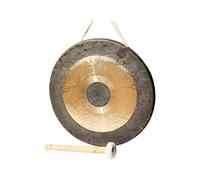 Gong de bureau Instruments de percussion Décor zen Gong maillet multi-usages 40 cm Instrument de percussion traditionnel chinois Gong décoratif en cuivre Convient for le bureau à domicile(55cm)
