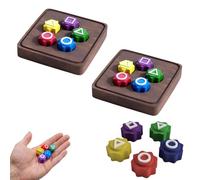 Gonggi Jeu Coréen d'Attraper des Pierres - Set Folklorique de Calmar Avec Base - Collection de Jeux Coréens (2 Sets)