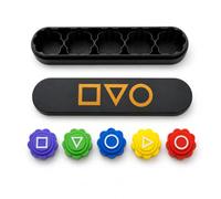 Gonggi Jeu coréen traditionnel avec 5 pierres remplies de perles en acier et boîte de rangement, jeu de coordination œil-main pour enfants et adultes (avec boîte)