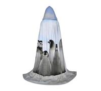 Gongjuy Jeunes pingouins avec neige Cosplay Costumes pour enfants Sorcières et vampires, capes à capuche pour les festivals des enfants